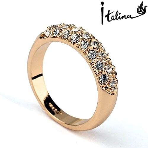 Brand TracysWing Genuine Austria Crystal gold Color Rings for Women healthy Anti Allergies # RG91546