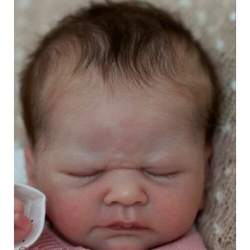 NPK 17inch Reborn Doll Kit Kovu Premie Size Sleeping Baby Unifinished Unpainted Doll Parts DIY Blank Doll Kit Bebe Reborn