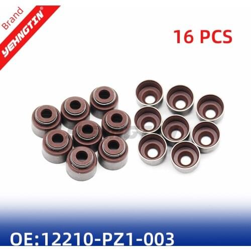 16pcs OEM12210-PZ1-003 Engine Intake Valve Stem Oil Seal Kit Fit For Honda Civic EK3 Intake & Exhaust Valve Stem Seal