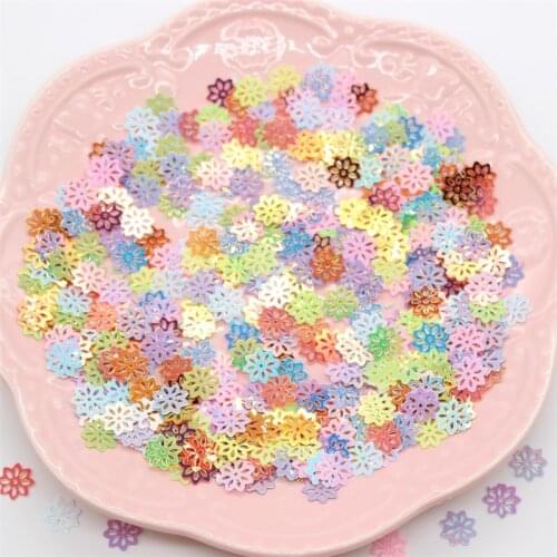 KSCRAFT 9mm Flowers Shape Sequins PVC Flat for DIY Card Making Craft Color Collection
