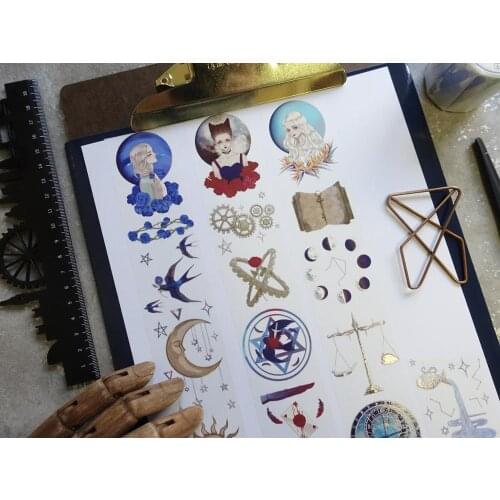 Fairy Moon Star Night Washi Tapes Bullet Journal Masking Tape Adhesive Tape DIY Scrapbooking Washi Stickers