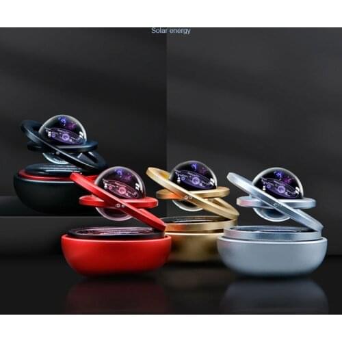 Solar Magnetic Levitation Car Rotating Car Decoration Modern Solar System Figurines Miniature Accessories Gift