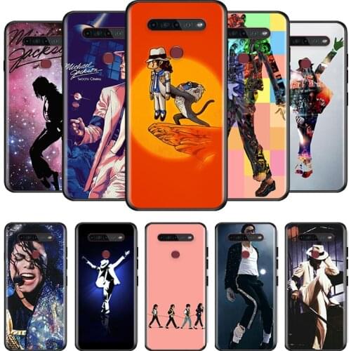 Michael Jackson For LG G8 V30 V35 V40 V50 V60 Q60 K40S K50S K41S K51S K61 K71 K22 ThinQ 5G TPU Silicone Black Phone Case