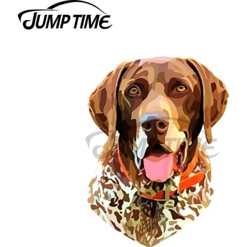JumpTime 13 x 4cm For German Shorthaired Pointer Portrait Car Sticker Window Motorcycle Decal Car Styling Waterproof Accessories