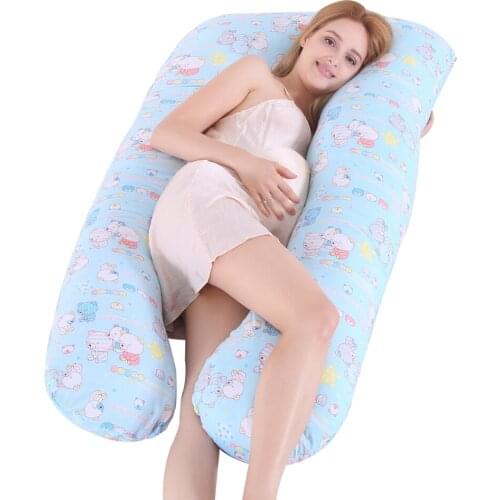 New Support Sleeping Pillow For Pregnant Women Body Cotton Pillowcase U Maternity Form Pillows Pregnancy Side Bed Suit No Filler
