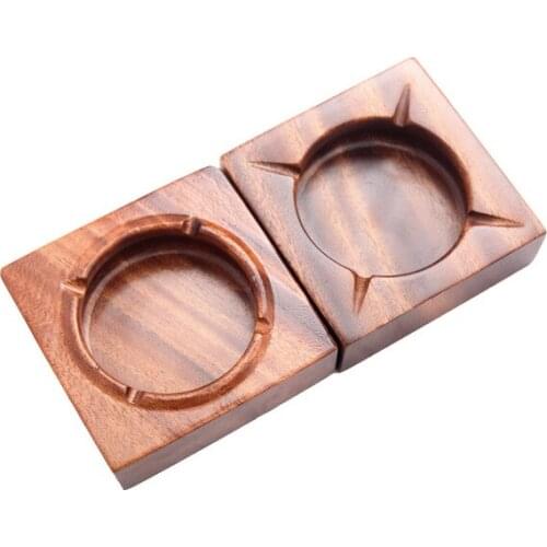 Walnut Ashtray Household Chinese Style Simple Restaurant Commercial Office Supplier