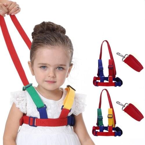Baby Kids Anti-lost Traction Baby Walker Protable Kids Harness Infant Safety Toddler Walking Belt Colorful Harness Leashes