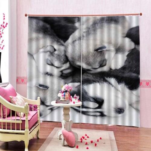 Animal 3D Curtain Luxury Blackout Window Curtain Living Room Solid color curtain