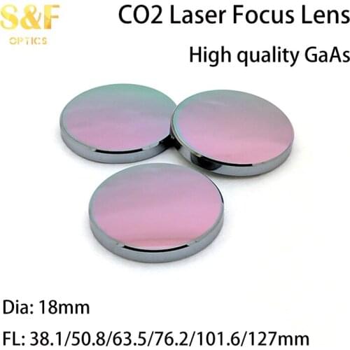 Superfine GaAs Focus Lens Dia. 18mm FL 50.8m'm for CO2 Laser cutting engraving machine