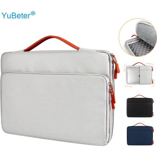 YuBeter Laptop Bag Briefcase Men Womens Notebook Pouch Computer Sleeve for MacBook Air Pro Lenovo Huawei Asus 13.3 14 15.4 Inch