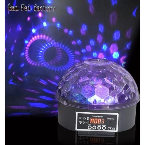 LED Party Lights Crystal Magic RGB Rotating Effect Disco Ball Lamp Sound Activated For Dance Floor DJ Night Club