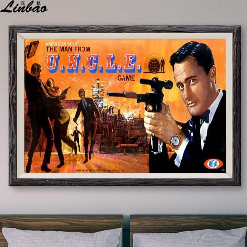 V408 1965 The Man from U.N.C.L.E! Vintage Classic Movie Print Silk Poster Home Deco Wall Art Gift