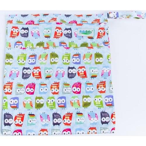 Waterproof Bags With Zipper Snap Handle Eco-friendly Economical Diaper Wet Bag Nappy Bags LW30