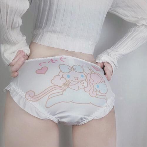 Japanese Sexy Cartoon Thong Panties Sweet Underwear Cute Lingerie Seamless Panty Lolita Style for Young Women Girls Thongs Brief