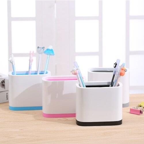 1PC Multi-function Plastic PP Desktop Storage Box Cosmetic Holder Desk Pen Pencil Organizer Desk Accessories Office Accessories