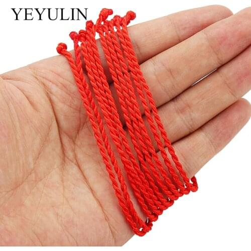 10 Pcs 2mm Red Rope Braided Red Line Good Luck / Rope / Rope Bracelet Female Mens Gift Protection Women Men Gift