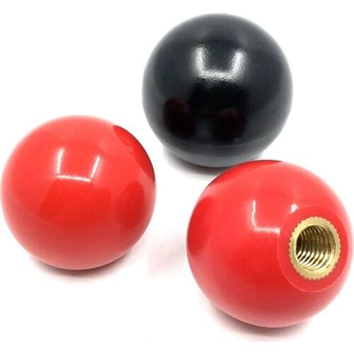 2pcs Bakelite handle ball plastic ball handle red copper core black iron core electric wooden ball M6M8M10