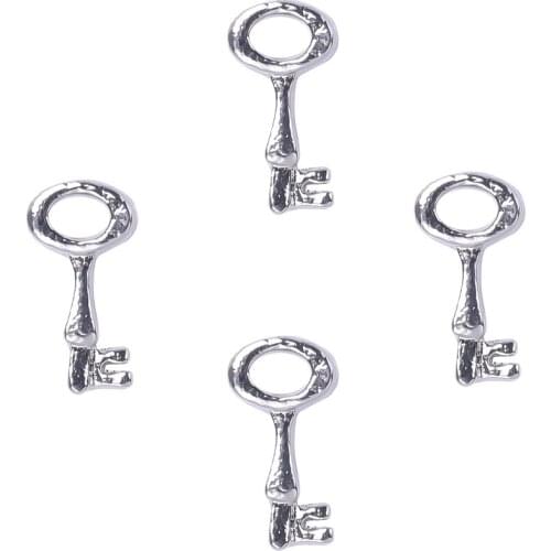 F178 Wholesale 20pcs/lot Cute Key Shape Floating Magnetic Lockets Charms For Women Pendant Free Shipping