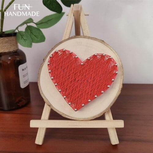 3D DIY Yarn Painting Nail String Art Kit Winding Love Heart Star Moon Lines Drawing Painting Home Decor Children Gift