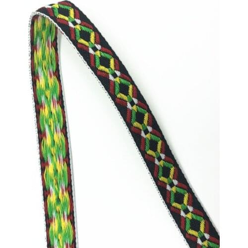 5Yards 15mm 5/8" Headwear Accessories Geometric Embroidery Woven Ribbon Wrapping Materials Jacquard Ribbon Wedding Party Decor