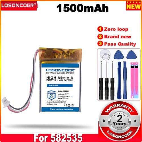 582535 SP5 0 Cycle 100% New 1500mAh Rechargeable Battery For dvr navigation video recorder DVR cubex v50 hp f550g