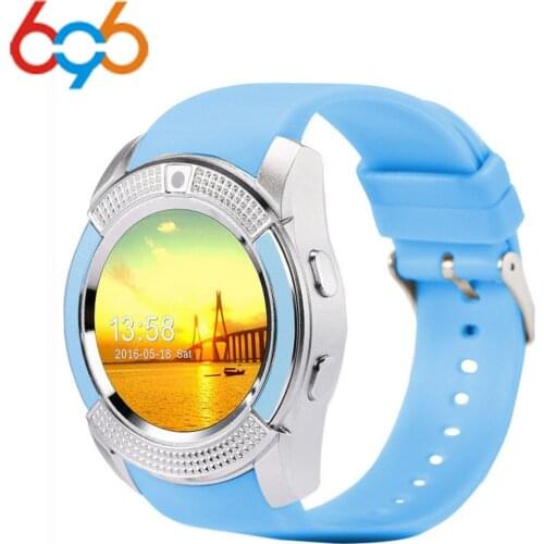 696 V8 Smart Watch Bluetooth Life Waterproof Smartwatch Touch Screen Wrist Watch with Camera/SIM Card Slot MTK6261D Watch