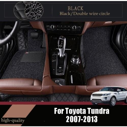 Car Floor Mats Carpets For Toyota Tundra 2013 2012 2011 2010 2009 2008 2007 Luxury Double Layer Wire Loop Auto Interior Custom