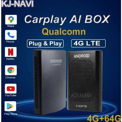 For Kenwood Alpine Suzuki Apple Carplay AI Box Car Multimedia Player Mirror Link Wireless Carplay 4+64G Android 9.0 Auto TV Box