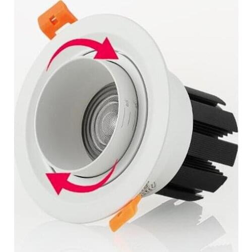 Free Shipping LED Recessed Downlights 7W 10W 15W 20W 25W 35W Zoom Adjustable Beam Angle LED Spotlight For Home Shops Stores