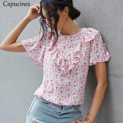 Capucines Womens Chiffon Blouses