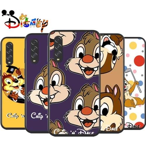 Disney Chip 'n' Dale cute for Samsung Galaxy A90 A80 A70 A60 A50 A40 A20 A2Core A10 M31 M21 M60 M40 M30 Black Phone Case