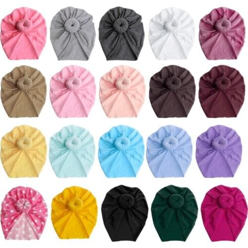 Baby Turban Top Knot Hat Toddler Kids Boy Girl India Beanie Hat Lovely Soft Newborn Headwear Photography Props Accessories