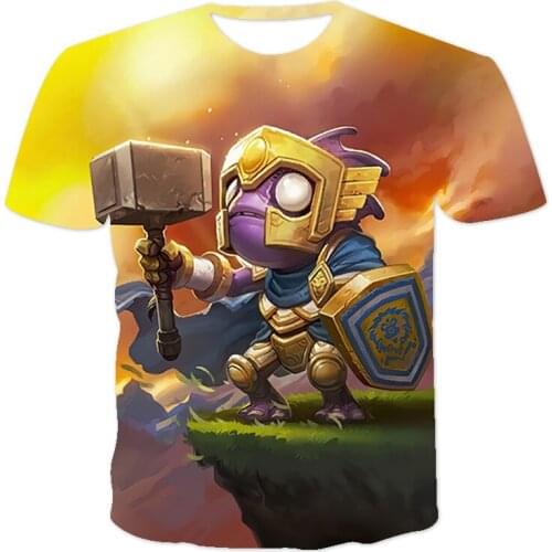 3d Printing Game Anime Orc T-Shirt 2021 New Style Male/Female Breathable Short-Sleeved Personality Loose Round Neck Xxs-6xl