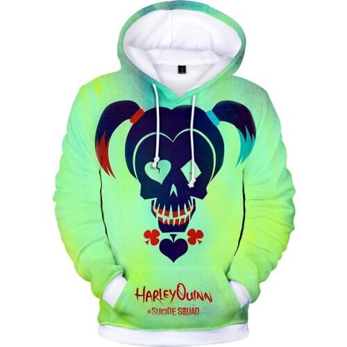 Creative 3D Suicide squads Men Hoodies Sweatshirts women Diablo Suicide squads sweatshirts Red Fire Skeleton green Pullover Tops