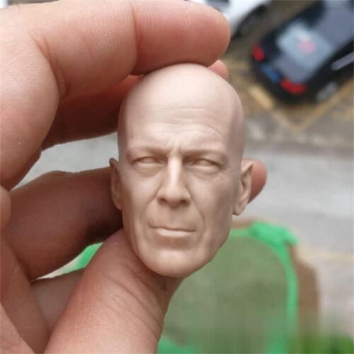 Unpainted 1/6 Scale Police Detective John Head Sculpt Model For Action Figure Dolls Soldier Accessories Painting Exercise No.151