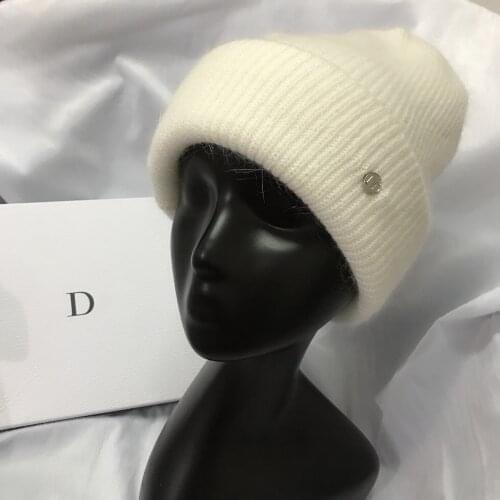 2021 New Autumn Winter Bonnet Unisex Solid Color Wool Beanies New Cashmere Woman Warm Knitted Hat Wholesales