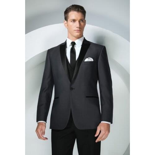 New Arrival Groom Tuxedo Groomsmen Peak Lapel Wedding/Dinner/Evening Suits Best Man Bridegroom (Jacket+Pants+Tie+Vest) B155