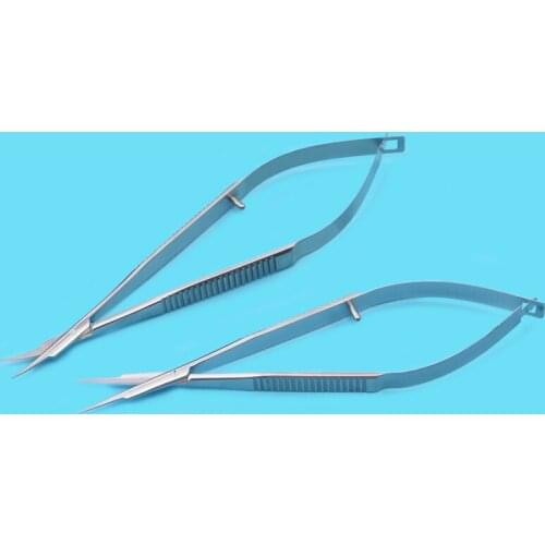 Ophthalmic microsurgery tweezers double eyelid conjunctiva scissors instrument shaping tool scissors 12.5cm