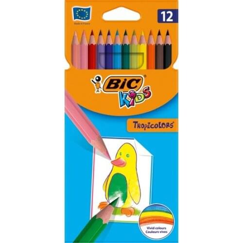 Original Bic Kids Tropicolors Dry Paint Pen 12 Color