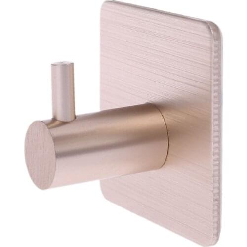 55KF Self Adhesive Home Kitchen Wall Door Hook Key Rack Kitchen Towel Hanger Aluminum
