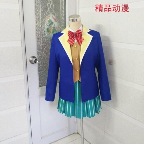Happy Sugar Life Satou Matsuzak Blue School Uniform Cosplay Costume E001
