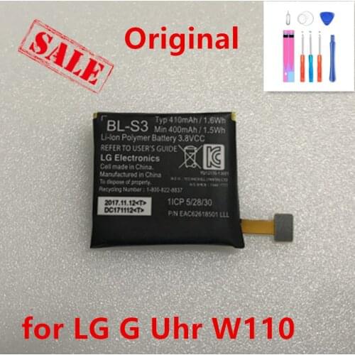 High Quality Original 410mAh BL-S3 Battery For LG G Watch R W110 W150 Urbane Watch batteries