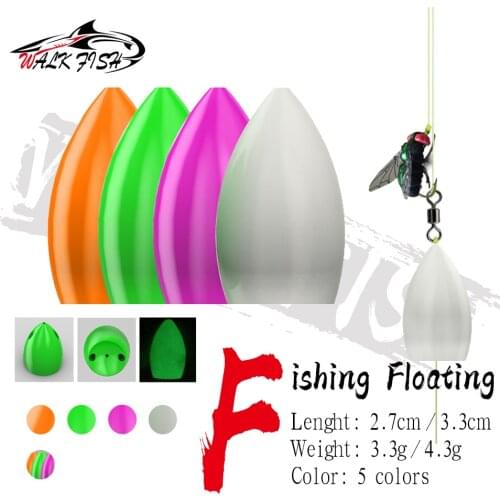 WALK FISH 4PCS Fishing Floating Fishing Space Beans Balls Bullet Texas Rig Luminous Worm Help throwing Fishing Tackl