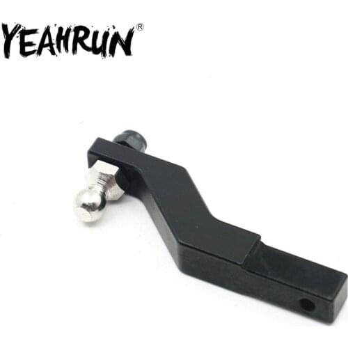 YEAHRUN CNC Metal Alloy Black Hitch Towing Trailer Hook Shackles for Traxxas TRX-4 TRX4 1/10 RC Crawler Car Accessories
