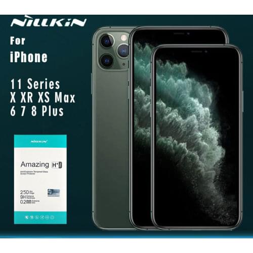 For iPhone 11 11 Pro 11 Pro Max XR X XS XS Max 8 7 6s 6 Plus Tempered Glass Nillkin 9H+ Pro Screen Protector Film for iPhone 11