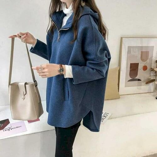 2021 Womens Woolen Cloak Coat Autumn Winter Style Hoodies Oversized Clothes Thickened Loose Large Size Dragon Phoenix Jacket