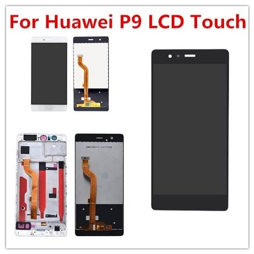 5.2'' For Huawei P9 EVA-L09 L19 L29 LCD Display With Touch Screen Digitizer Assembly with frame free shipping