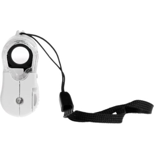 60X LED UV Microsope Antique Jewelry Money Detector Magnifier with UV LED Light