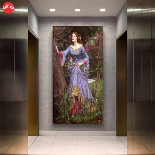 5D DIY Diamond Painting Famous painting art, beautiful woman cross stitch full square/round diamond embroidery mosaic painting