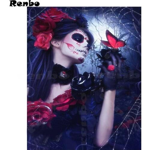 Full Square Diamond Painting Cross Stitch" Day of the Dead"Wall Art Decor DIY 5D Diamond Mosaic patterns beadS embroidery kits